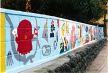 富岡市立高瀬小学校の壁画